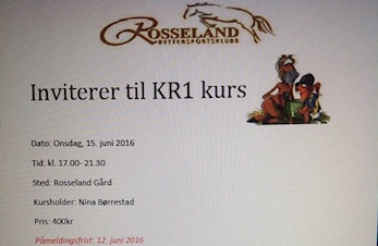 KR1 kurs på Rosseland.