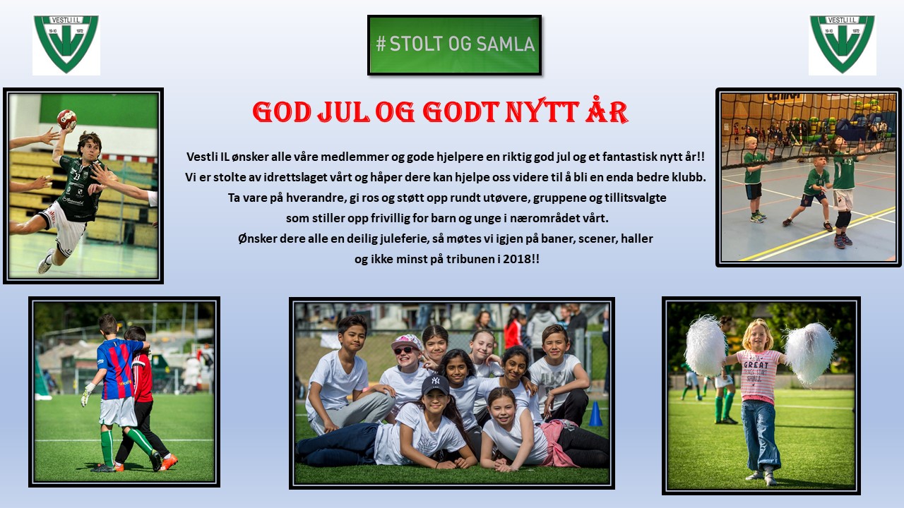 God jul fra Vestli IL og alle gruppene våre.