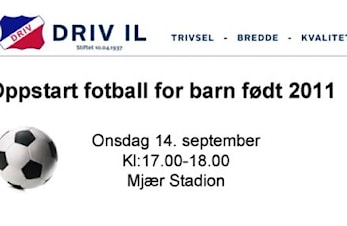 Oppstart fotball for jenter og gutter født 2011, 14.sept.