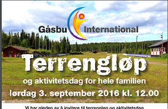 Terrengløp og aktivitetsdag for hele familien, lørdag 3.september 2016