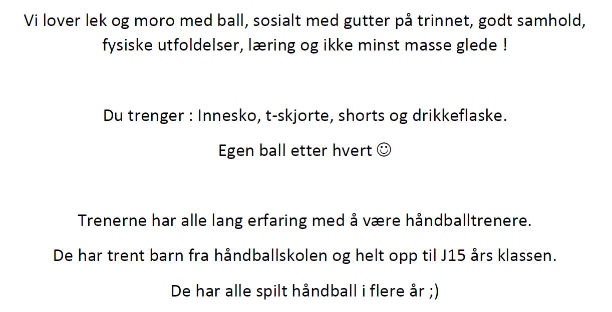 Oppstart håndball 3. klasse gutter