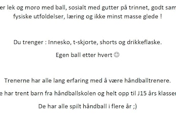 Oppstart håndball 3. klasse gutter