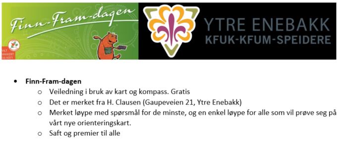 Finn - Fram - dagen  søndag 23.4.17 klokken 13.00 - 15.00