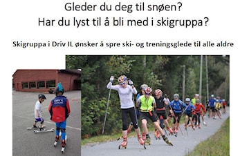 Har du lyst til å bli med i skigruppa, oppstart uke 41