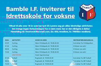 Program for 1. halvår 2017