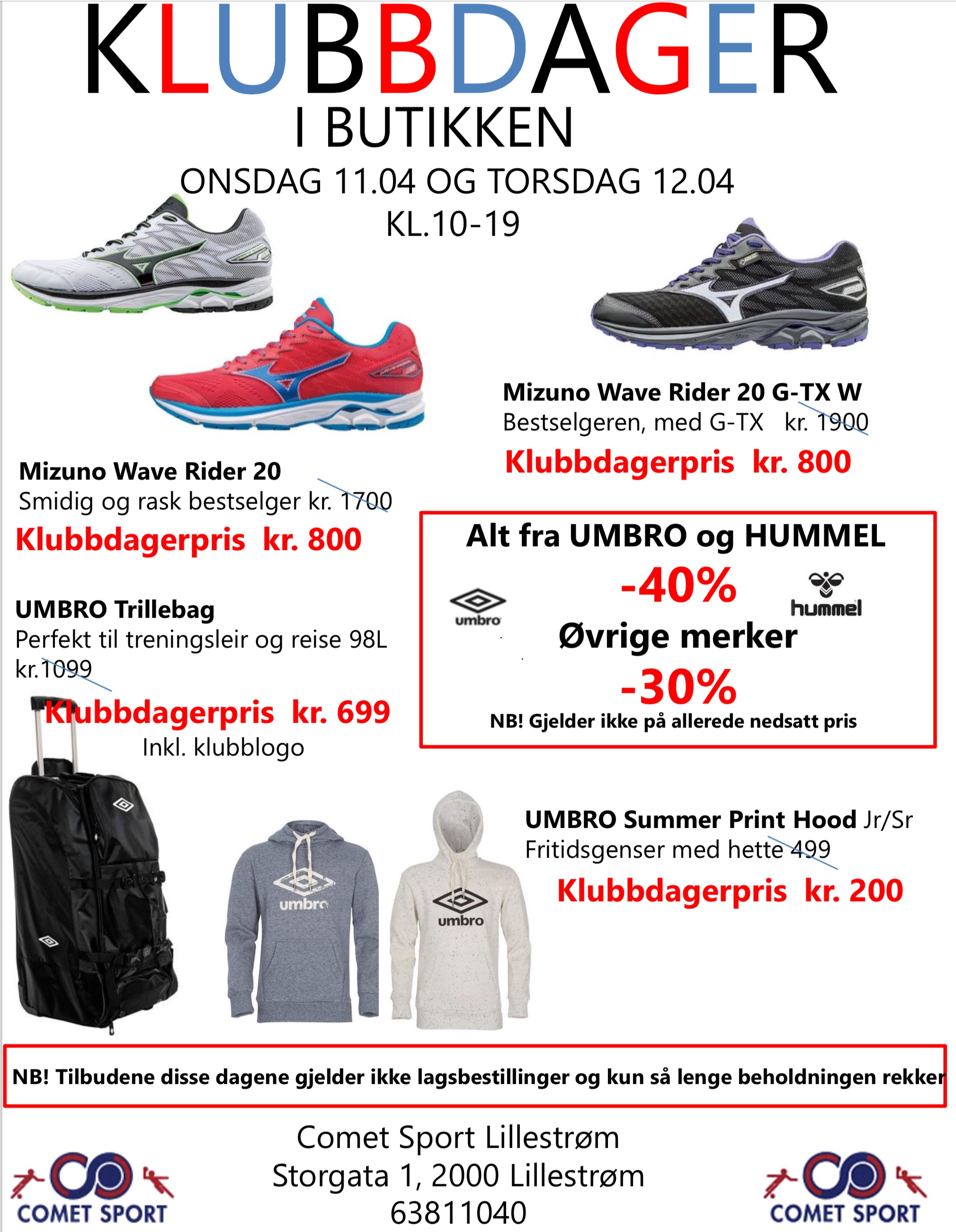 Klubbdager på Comet Sport