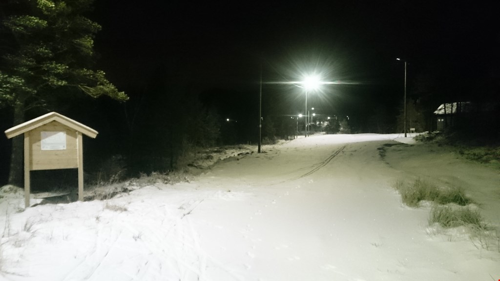 29.12.15: Lysløypa i Øyangen er kjørt med scooter