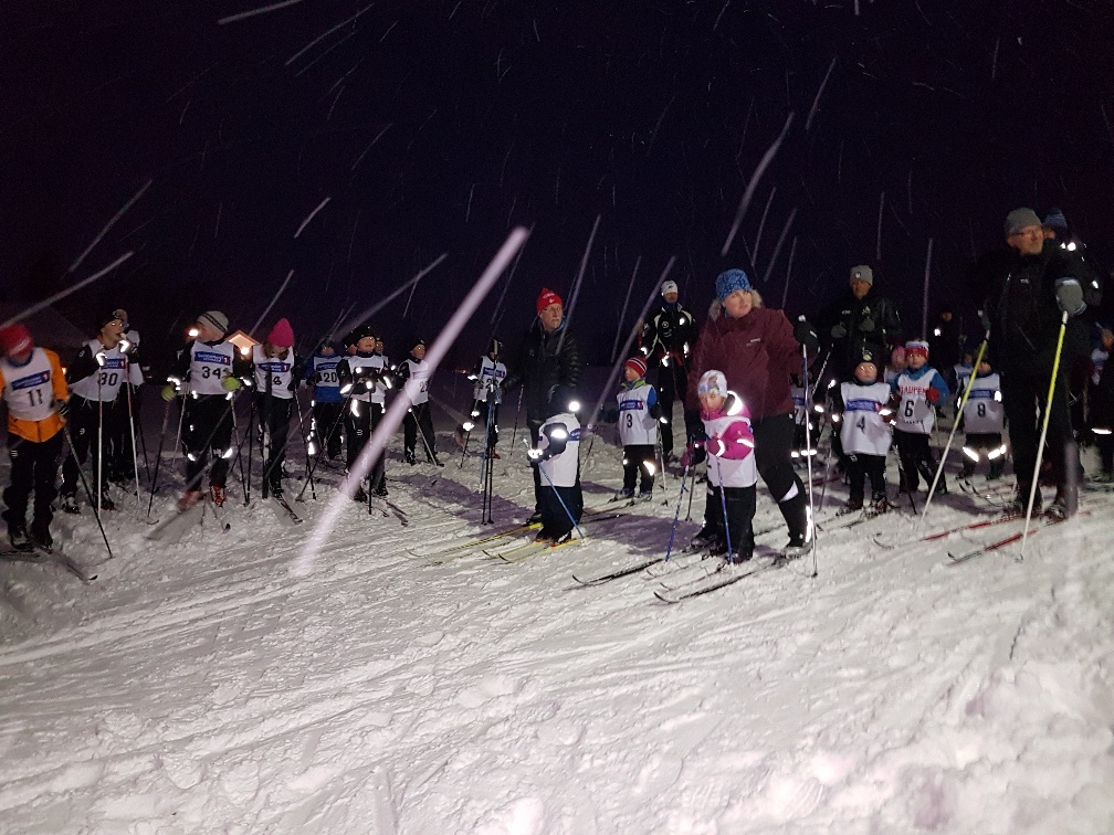 Resultatliste fra lysløyperennet 12.februar.