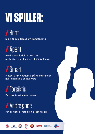 Plakat til klubbene: Pengespill-reglene enkelt forklart.