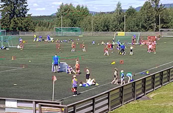 Tine Fotballskole i strålende sommervær.