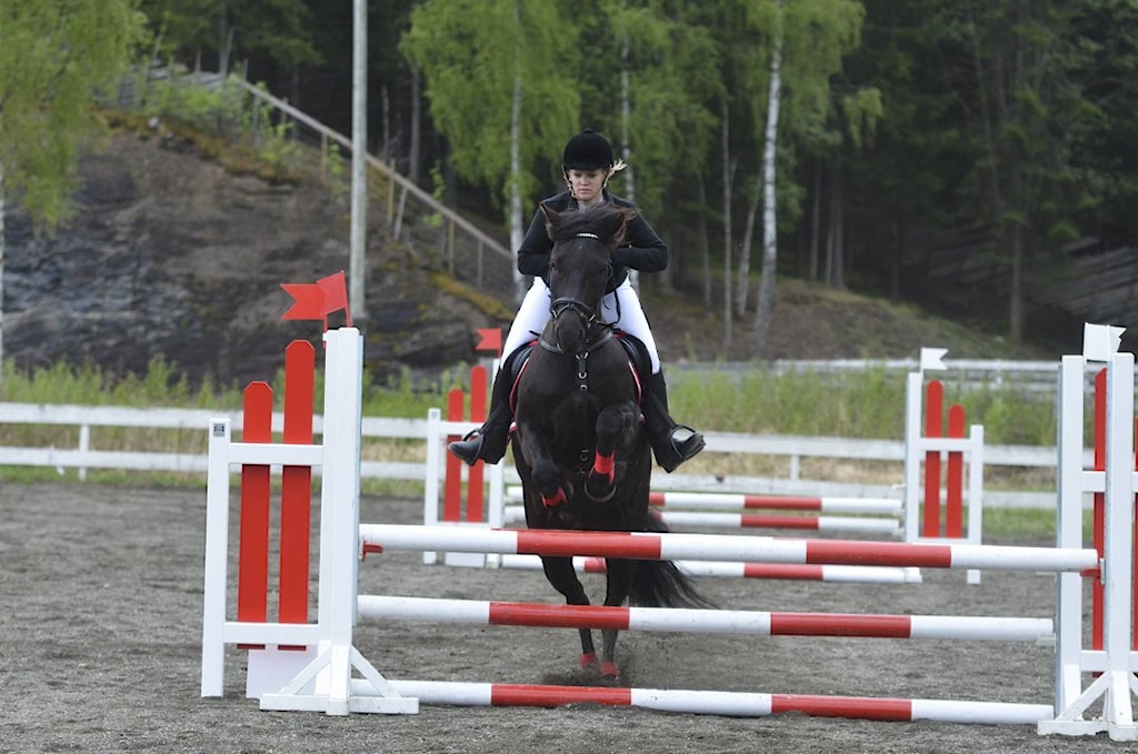 MANGE FEIL: Yvonne Arnholt og Atom Mini hadde ikke dagen, og måtte nøye seg med 14.- og 16. plass.