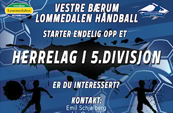 Vestre Bærum LIL starter herrelag i 5. divisjon!