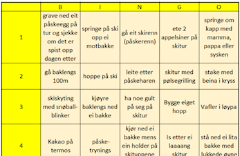Påskebingo 2023