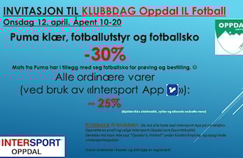 Klubbdag Intersport Oppdal 12. April
