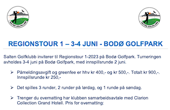 REGIONSTOUR 1 – 3-4 JUNI - BODØ GOLFPARK
