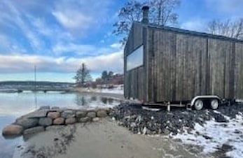 Nesodden folkebadstues flyttbare badstue på Kollektivbrygga