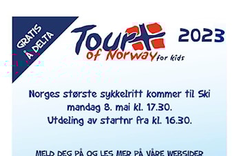 Tour of Norway for kids i Ski 8.mai, da blir det sykkelfest
