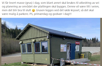 Levering av masse (grus) på Udduvoll