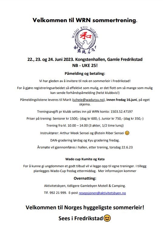 Sommerleir i Fredrikstad 22-24. juni