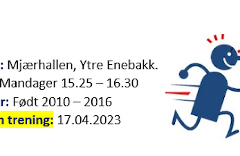 Friidrett for født 2010 - 2016 Åpen trening 17.04.2023