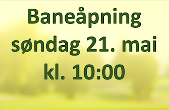 Baneåpning søndag 21. mai kl. 10:00