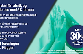 Benytt dere av Flügger andelen - støtt klubben samtidig!