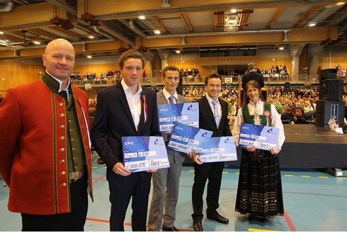 Toppidrettsstipenda for 2013 til Håvard, Gjøran, Daniel og Kari