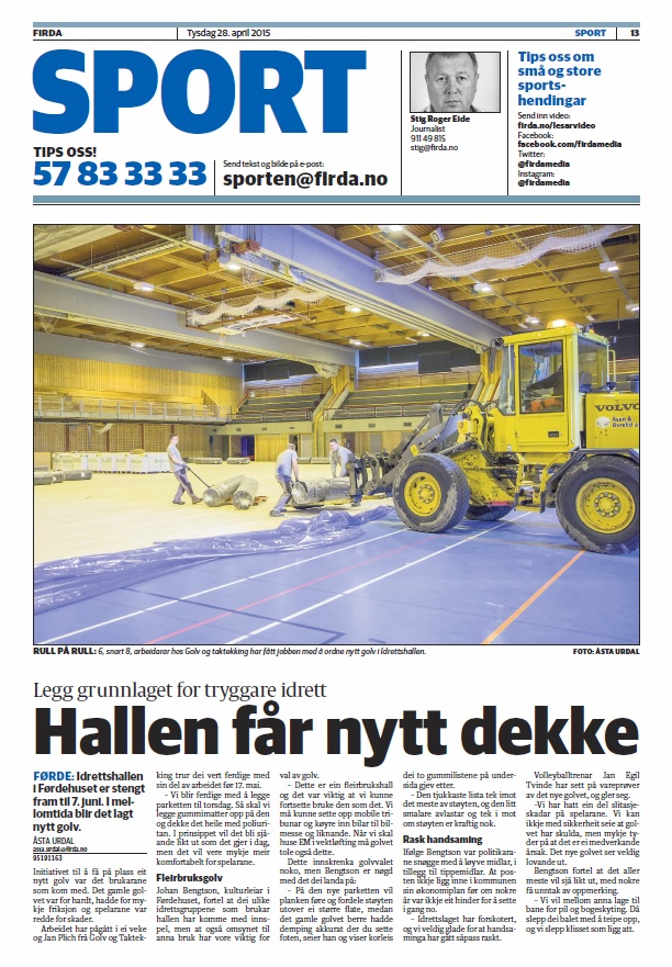 Nytt halldekke i Førdehuset
