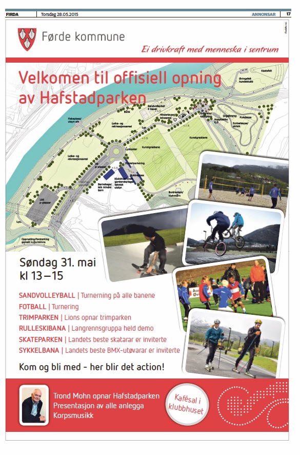 Offisell opning av Hafstadparken