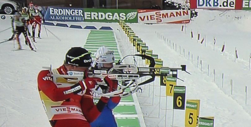 Tarjei Bø og Ivan Tcherezov under jaktstarten i Fort Kent