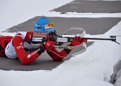 Johannes Thingnes Bø under junior NM i Drangedal. Foto: Sigrid Heggestad.