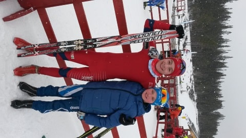 Simon Hjelmeset Kirkeeide og Oskar Guddal Breivik. Foto: Torstein Breivik