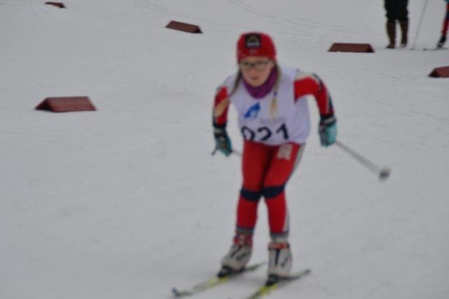 Oddrun Kirkeeide i fint driv på sprinten. Foto: Margunn Hjelmeset