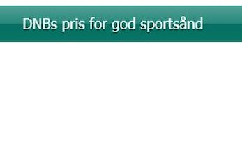 DNBs pris for god sportsånd