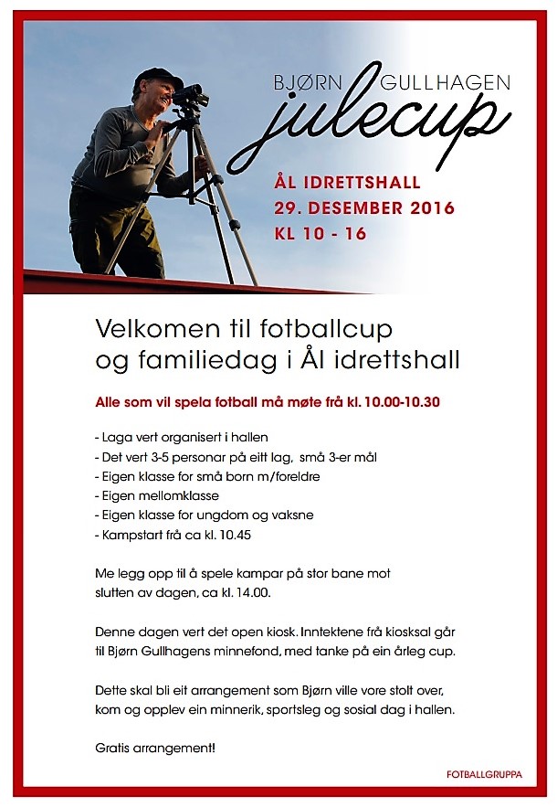 Velkommen til Bjørn Gullhagens Julecup 29. Desember.