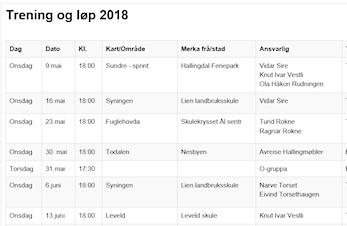 Terminliste 2018