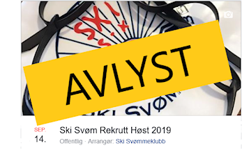 Ski Svøm Rekrutt Høst 2019 - AVLYST