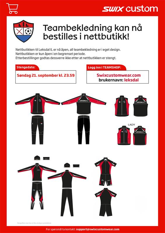 Klubbdrakter fra Swix - nettbutikk åpen til 21.09