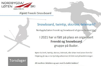 Oppstart av Nordbygda/ Løten Ski - Freeski