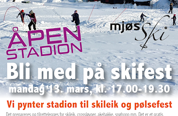 Åpen Stadion med Skisprell 13. mars