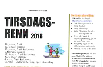 Tirsdagsrenn 2018