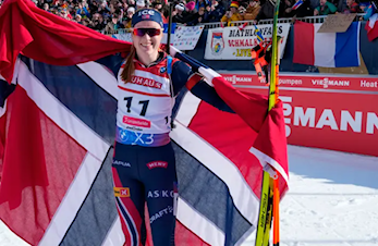 Bronse til Maren Hjelmeset Kirkeeide på VM:fellesstarten!