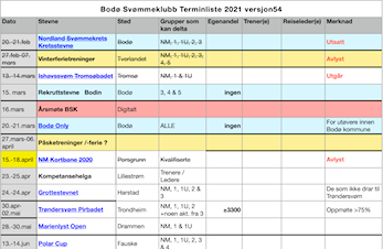 Terminliste 2021 - revisjon 8