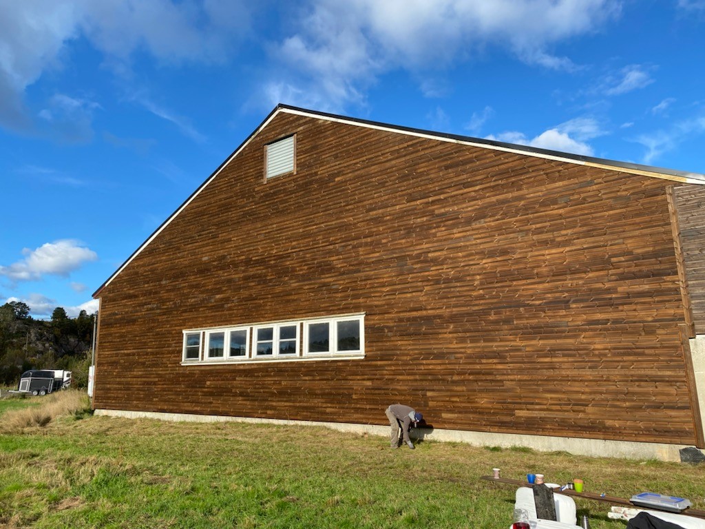 Ny vegg gjort på dugnad oktober 2020