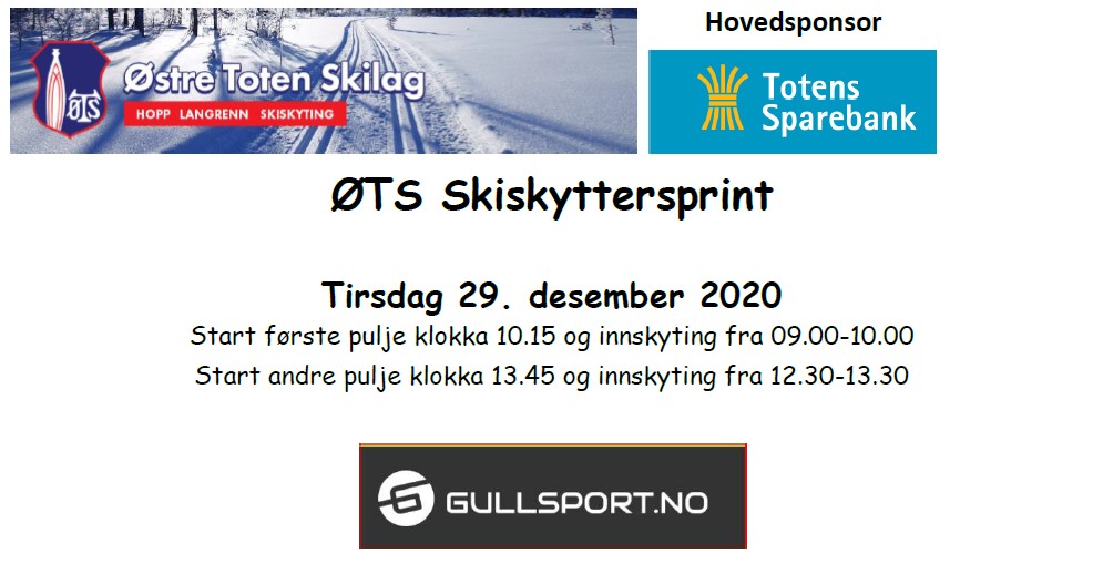Resultater ØTS-sprinten skiskyting 29. desember