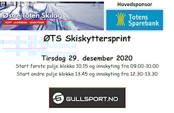 Resultater ØTS-sprinten skiskyting 29. desember