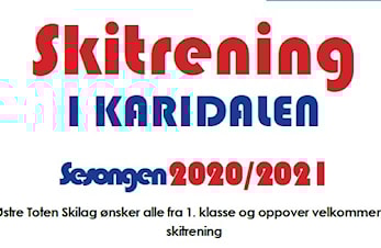 Oppstart skitrening alle grupper