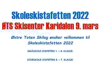 Skoleskistafetten 9. mars 2022