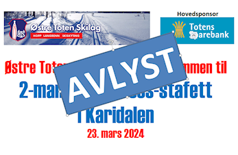 Avlyst: Ski-cross-stafett 23. mars