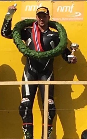 Borg MC Klubb SuperStock 600 fører Trym T. Johansen ble i helgen Norgesmester 2017